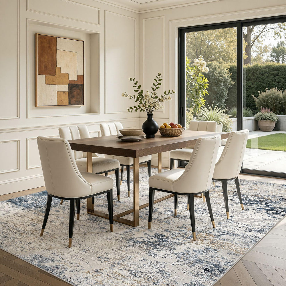 DMOYEST tapis installé dans un salon, apporte chaleur et style