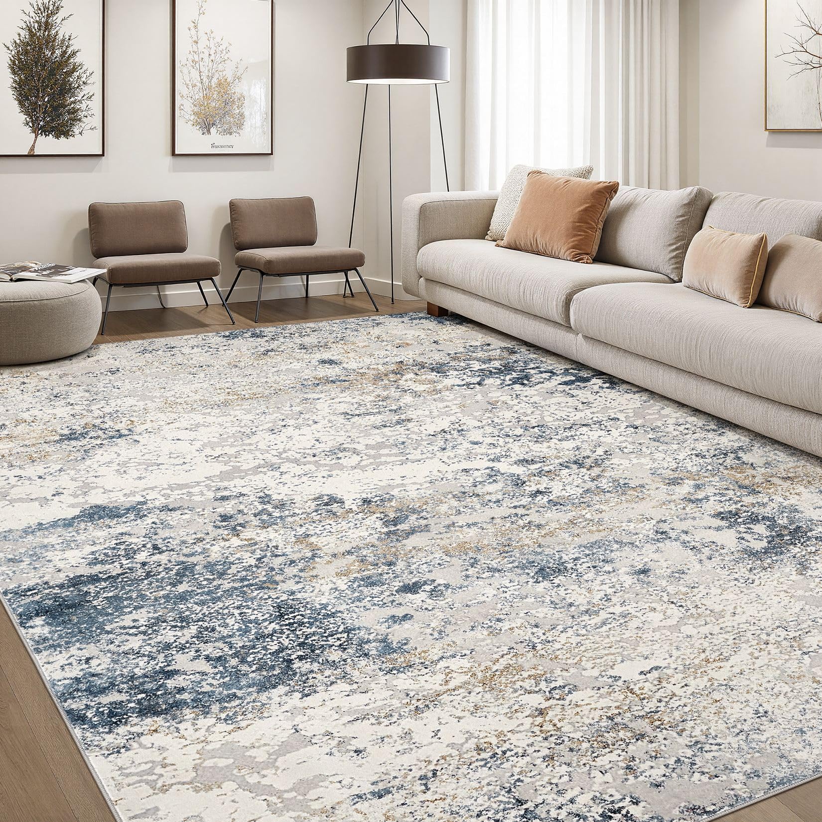 DMOYEST vue de face du tapis 8x10 montrant confort et design