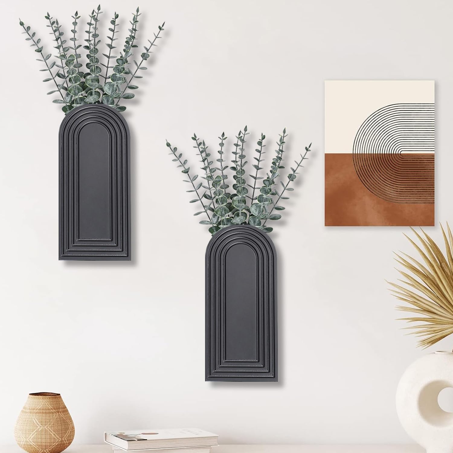 Dnnnii vase mural comparaison taille à la main, visualise proportions