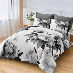 Dobuyly gros plan du motif floral gris pour une décoration élégante