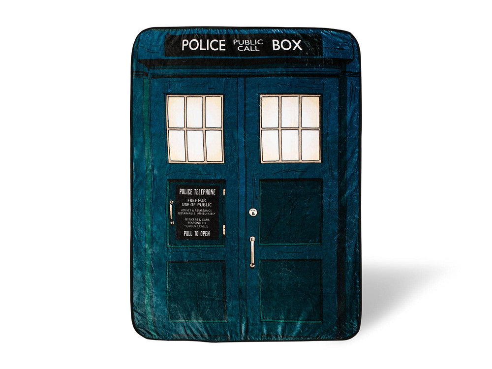 Doctor Who couverture TARDIS face avant décor style et confort
