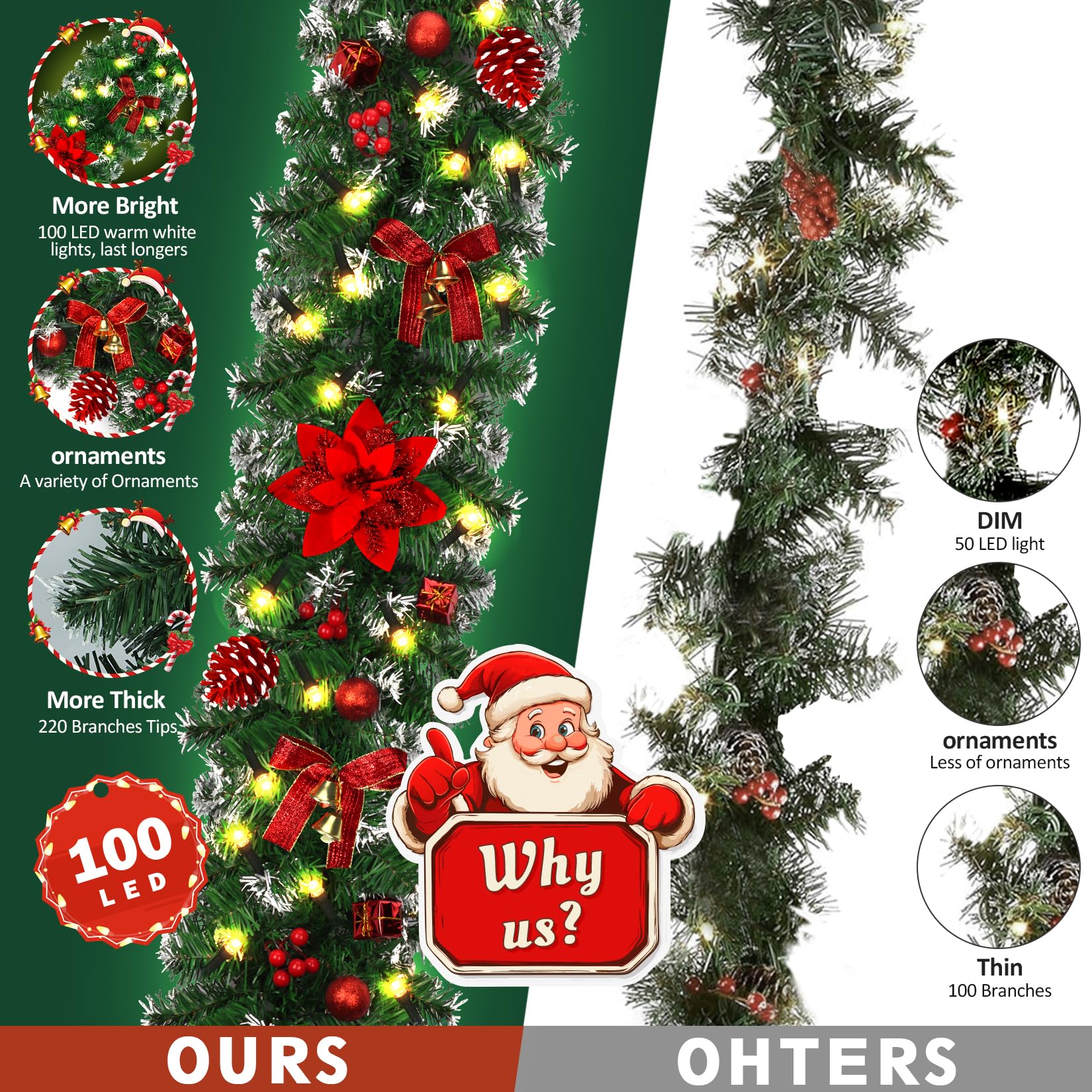 DOIOWN décorations nœuds et pommes de pin apportant charme festif