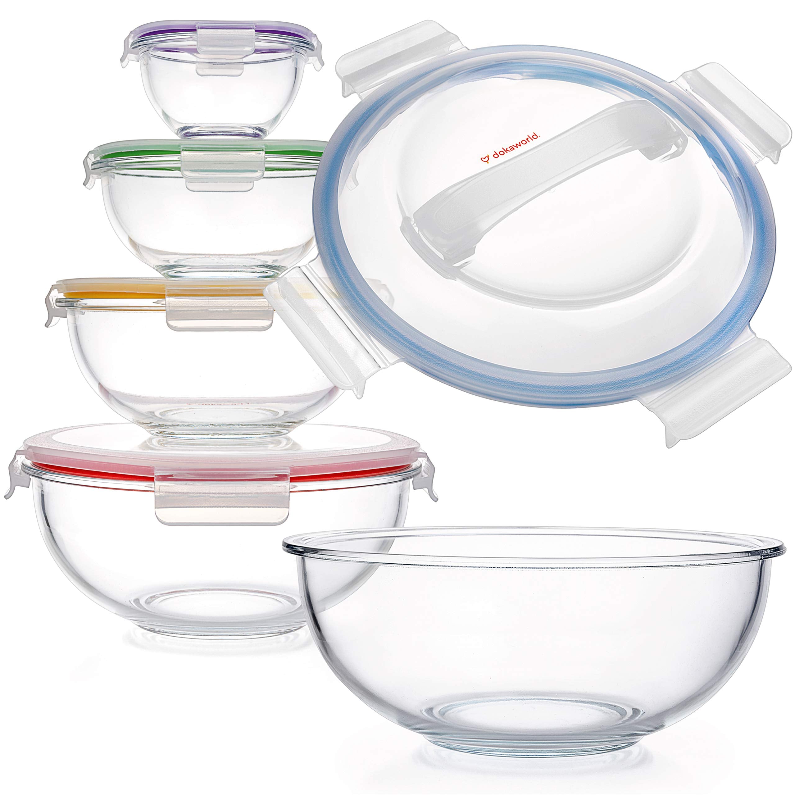 dokaworld ensemble de bols en verre vue frontale gain de place