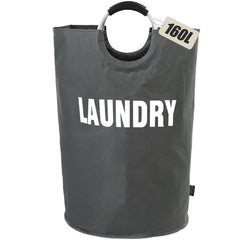 DOKEHOM panier à linge 160L face montrant grande capacité et style gris foncé