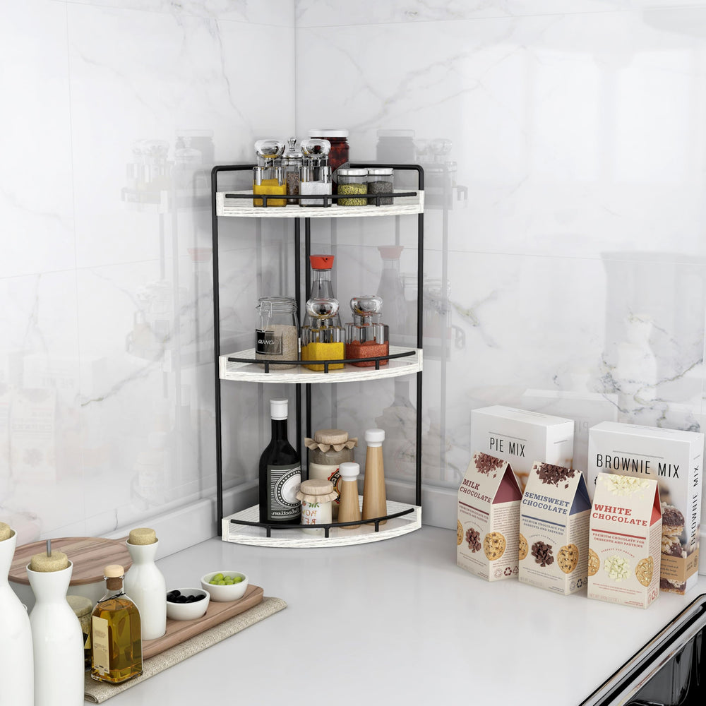 Dorhors étagère avec produits beauté organisé pour routine quotidienne