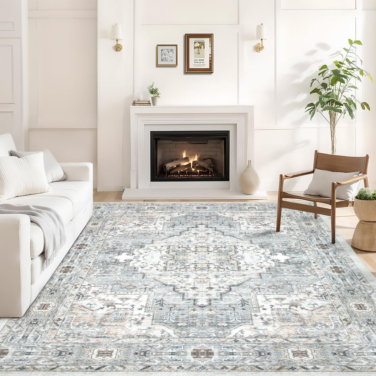 Dotiiorug face avant du tapis 8×10 montrant motif et effet décoratif