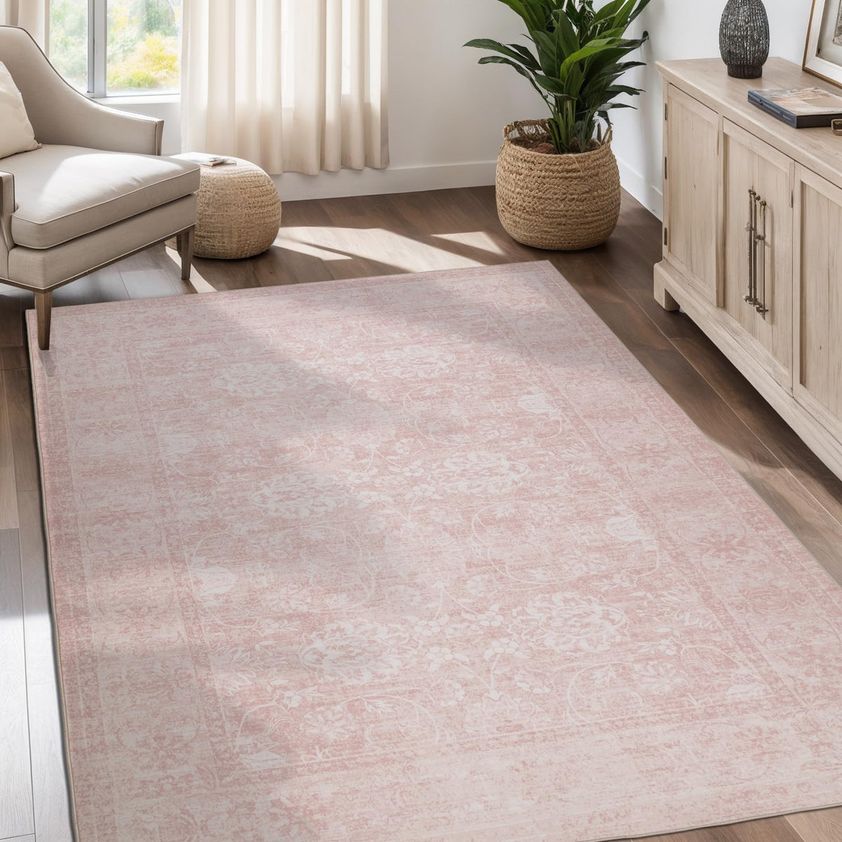 Dotiiorug tapis 8x10 face avant montrant motif vintage et confort