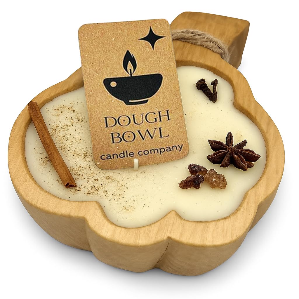 Dough Bowl Candle Co. bougie citrouille vue de face pour déco chaleureuse