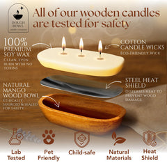 Dough Bowl Candle Company comparaison taille montrant dimensions pratiques et présence décorative