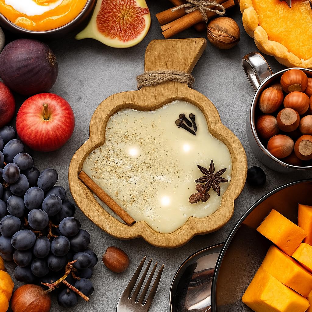 Dough Bowl Candle Co. décorations d'automne autour de la bougie pour style