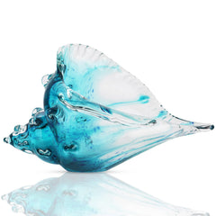 DOVDOV conque en verre vue de face, décoration côtière élégante