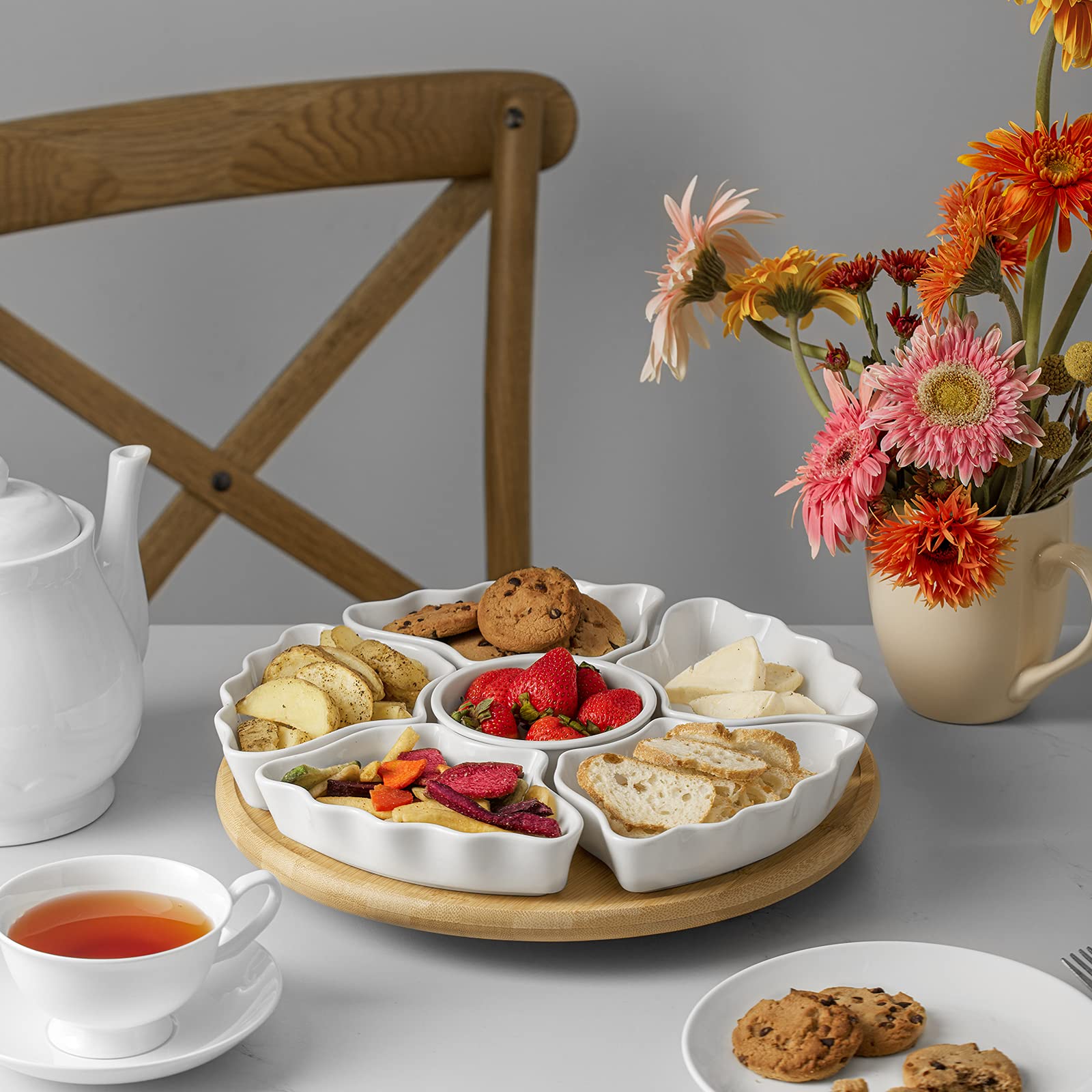 DOWAN comparaison taille avec assiette pour évaluer dimensions réelles