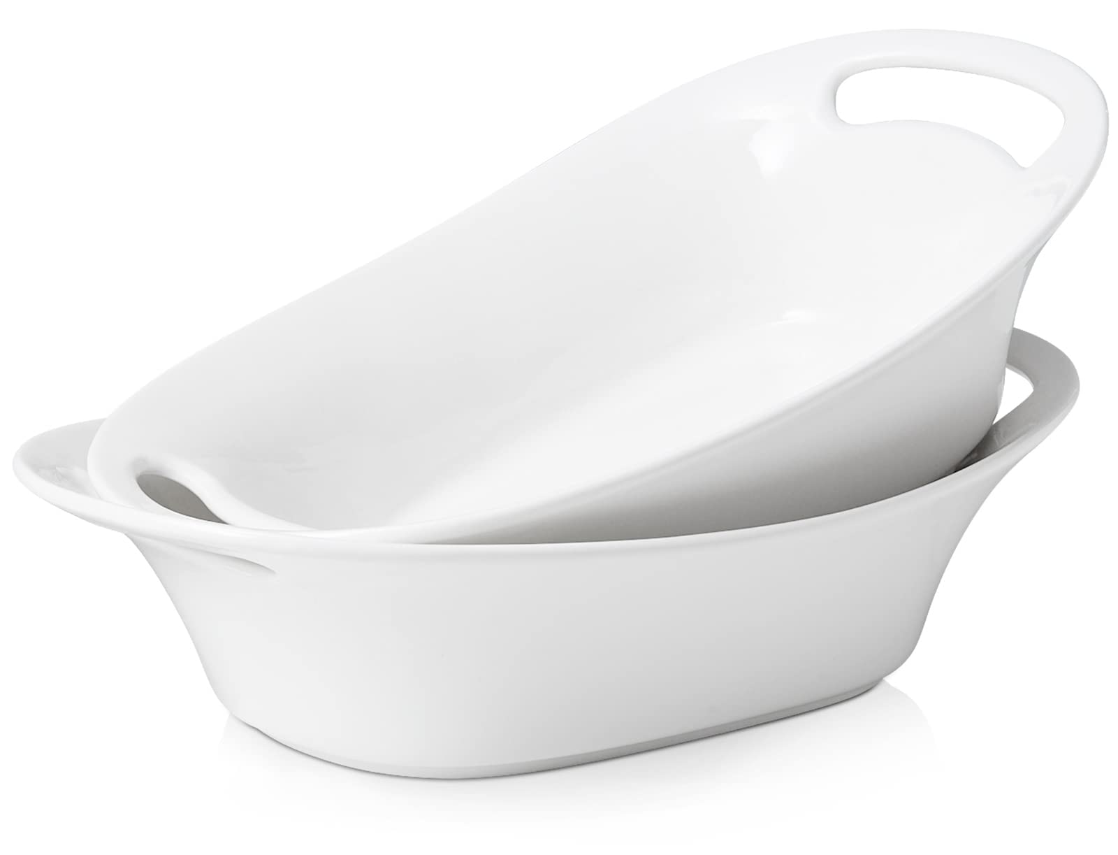 DOWAN grand bol ovale en porcelaine, présentation élégante et pratique