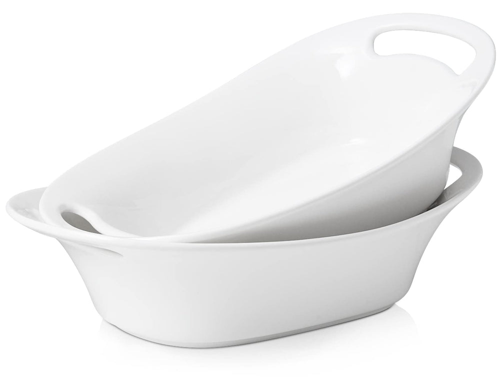 DOWAN grand bol ovale en porcelaine, présentation élégante et pratique