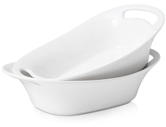 DOWAN grand bol ovale en porcelaine, présentation élégante et pratique