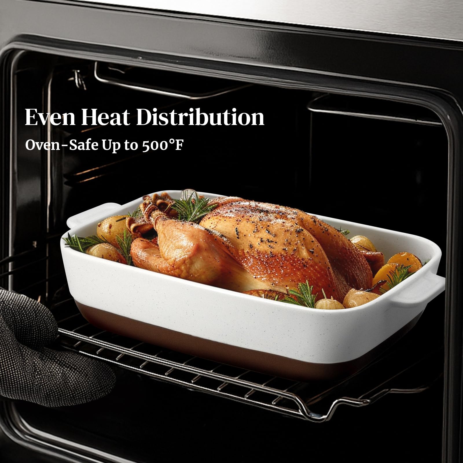 DOWAN plat en cuisine avec lasagnes illustrant cuisson uniforme et service
