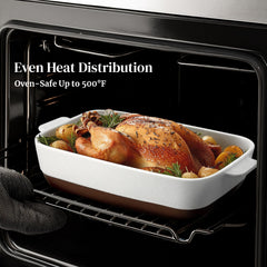 DOWAN plat en cuisine avec lasagnes illustrant cuisson uniforme et service