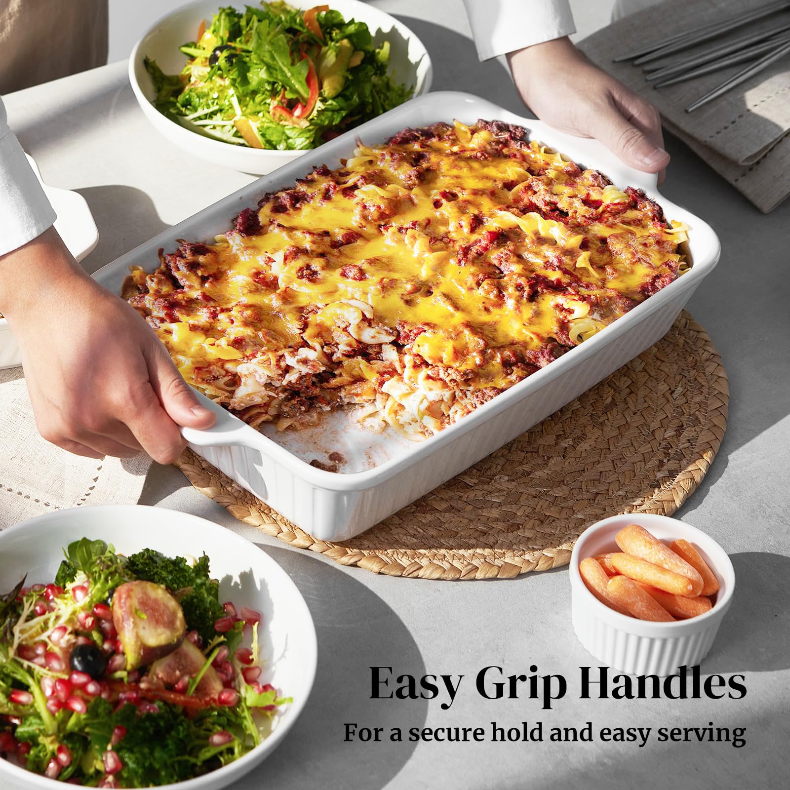 DOWAN plat en usage avec lasagne chaud pour service élégant