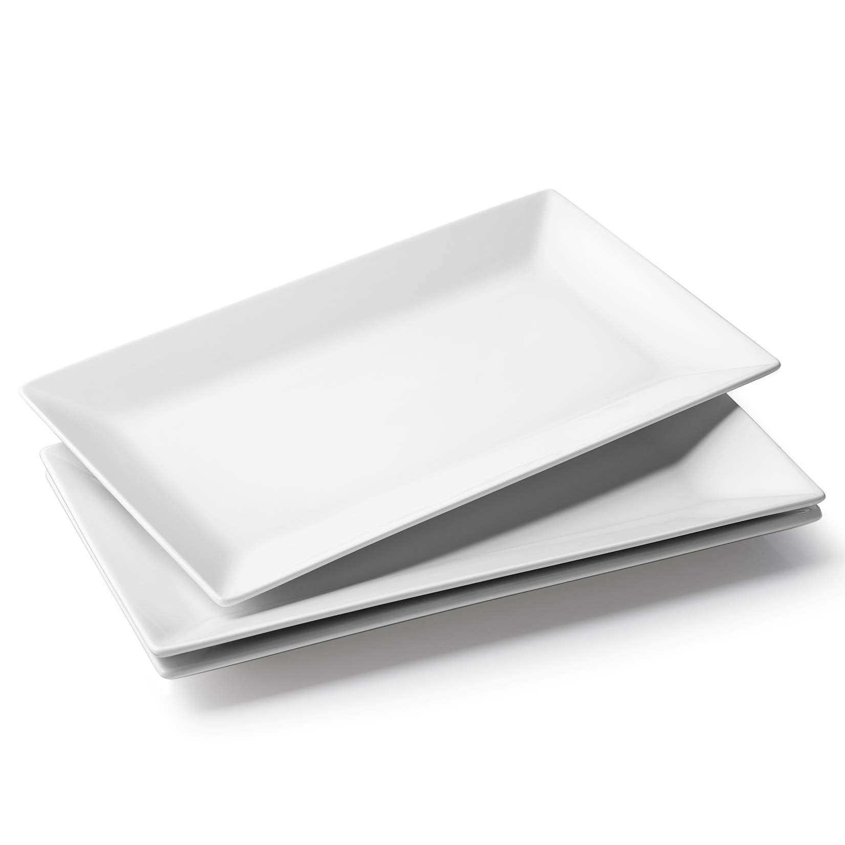 DOWAN vue avant du plateau rectangulaire blanc, présentation élégante