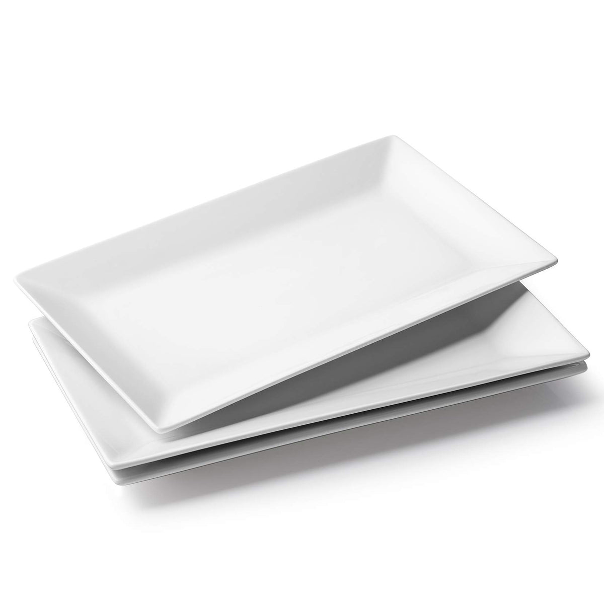 DOWAN vue avant du plateau rectangulaire blanc, présentation élégante