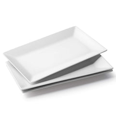 DOWAN vue avant du plateau rectangulaire blanc, présentation élégante