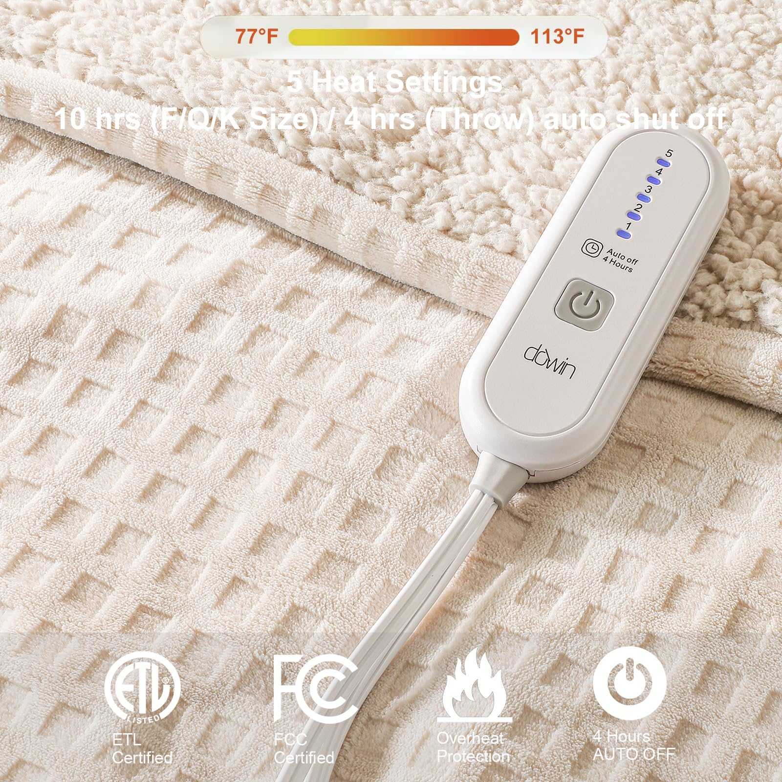Dowin détail dos polaire 180gsm montrant chaleur et toucher moelleux