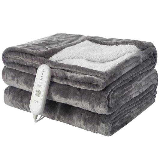 Dowin plaid chauffant face avant gris montrant le design et confort