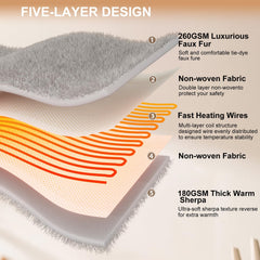 Dowin plaid en usage sur canapé chaleur personnalisée