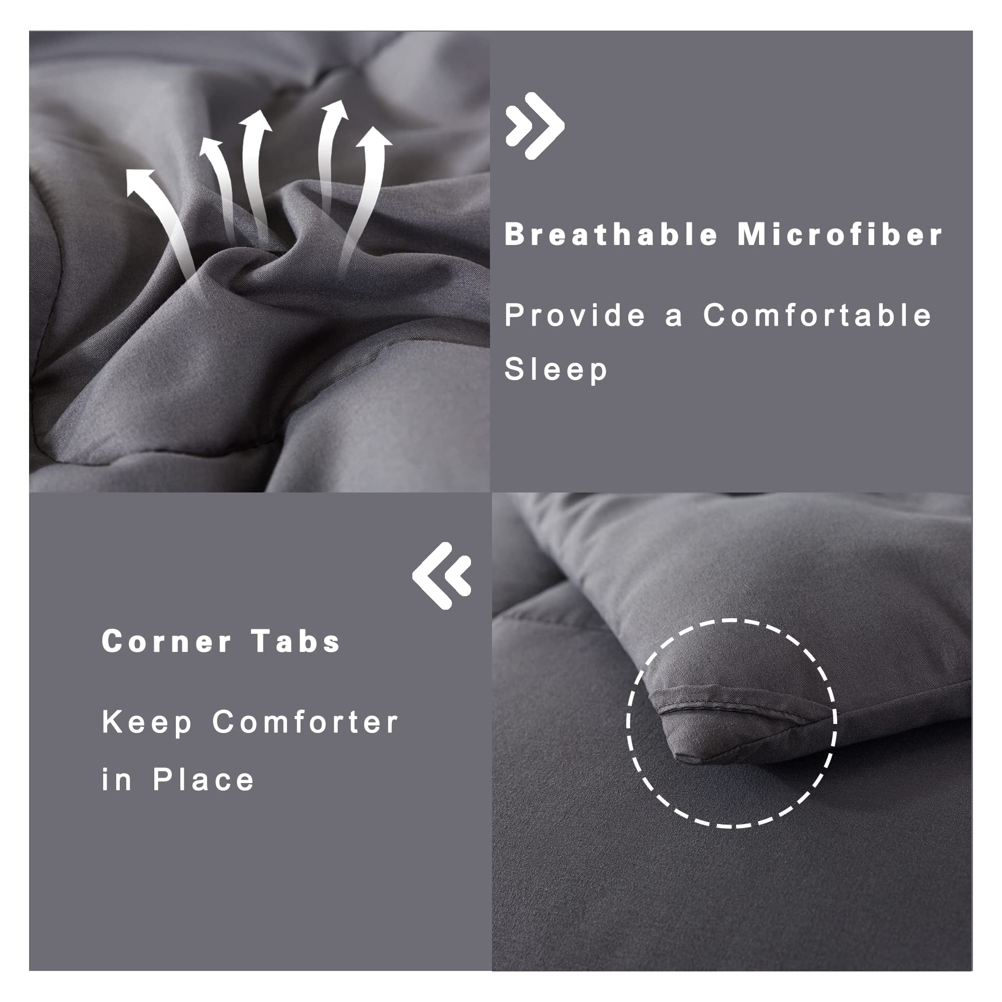 DOWNCOOL détail des attaches d'angle pour fixer la couette et éviter les glissements