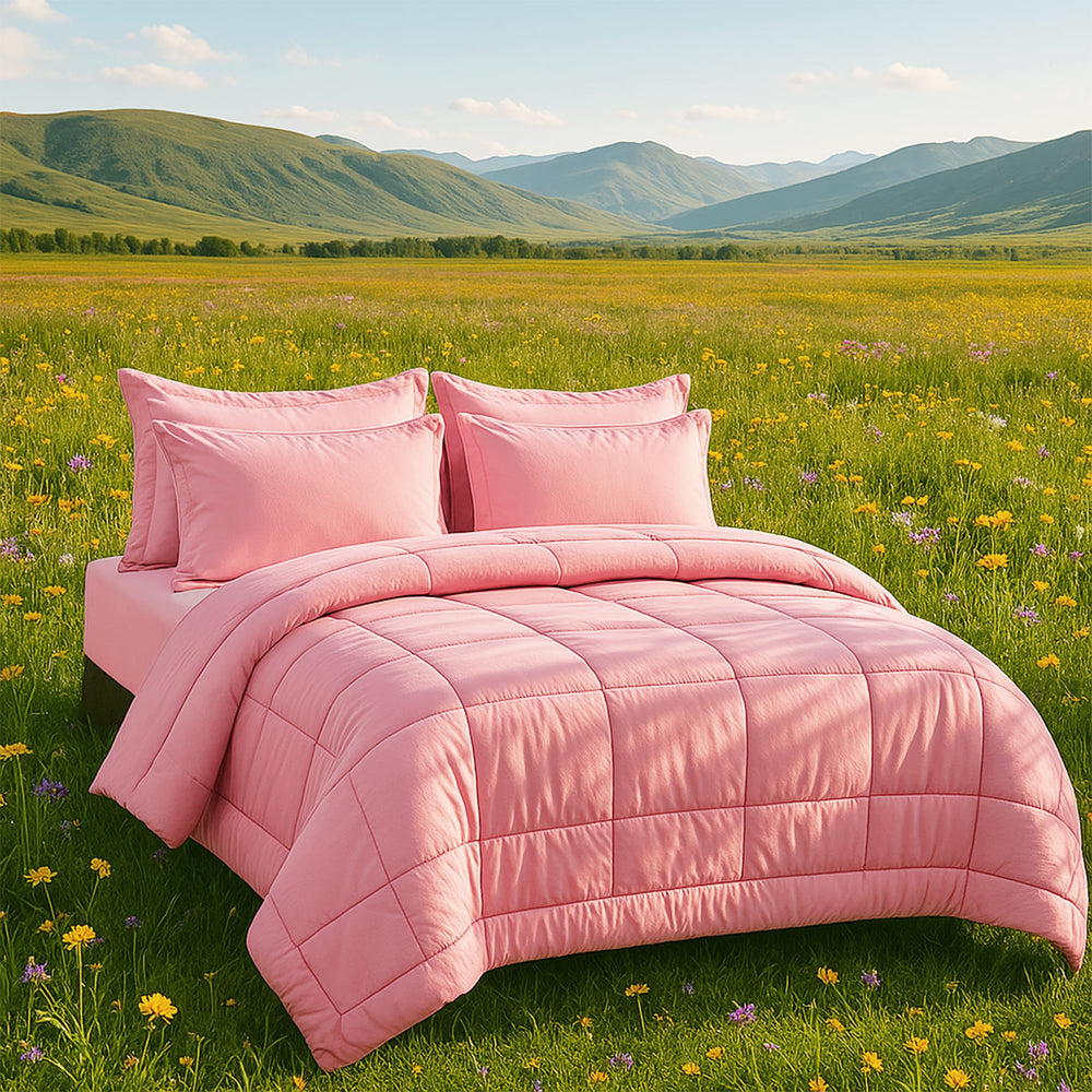 DOWNCOOL ensemble couette draps et taies présenté pour visualiser tout compris