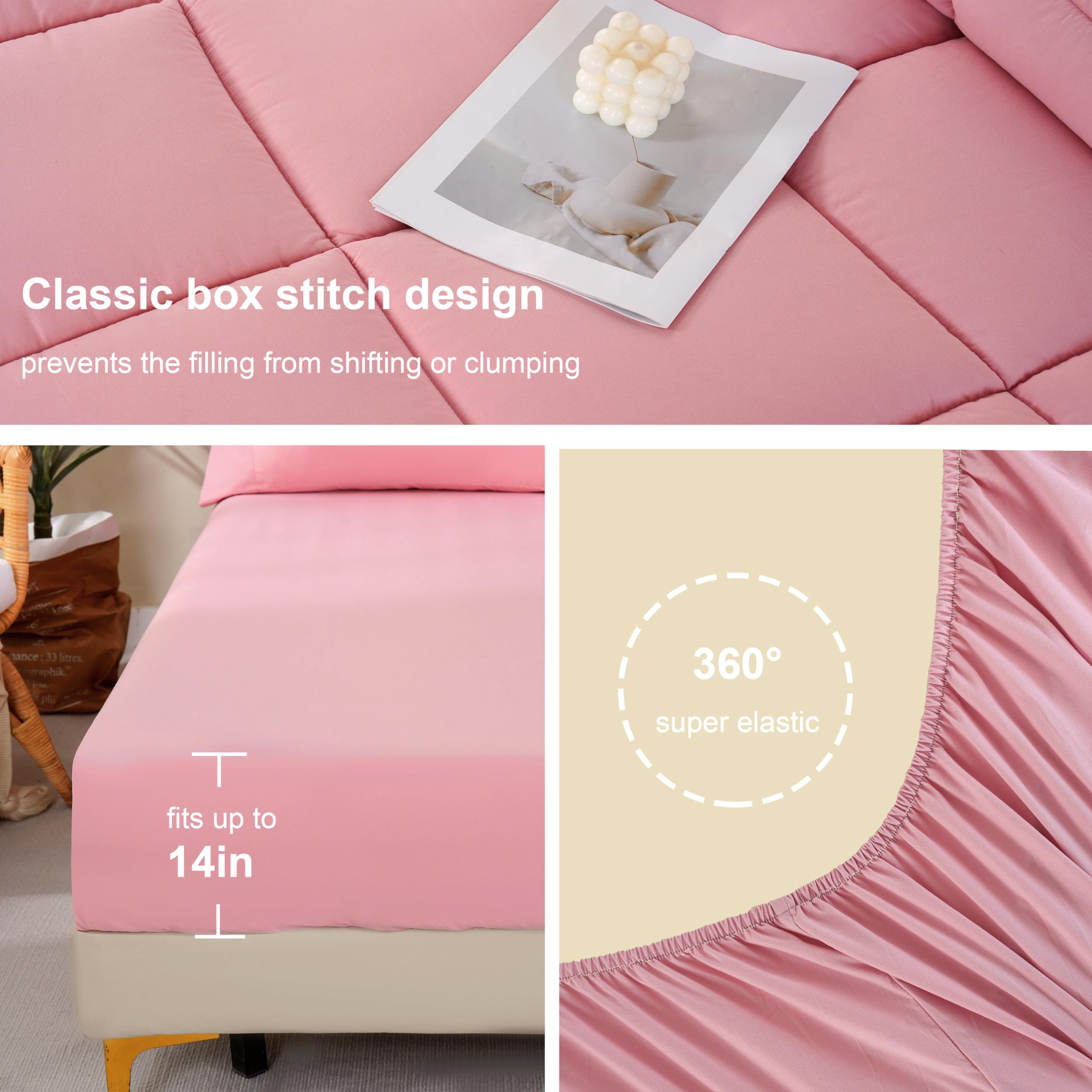 DOWNCOOL drap-housse ajusté sur matelas pour démontrer l'élasticité et maintien
