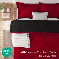 downluxe vue réversible noir et rouge pour deux ambiances déco