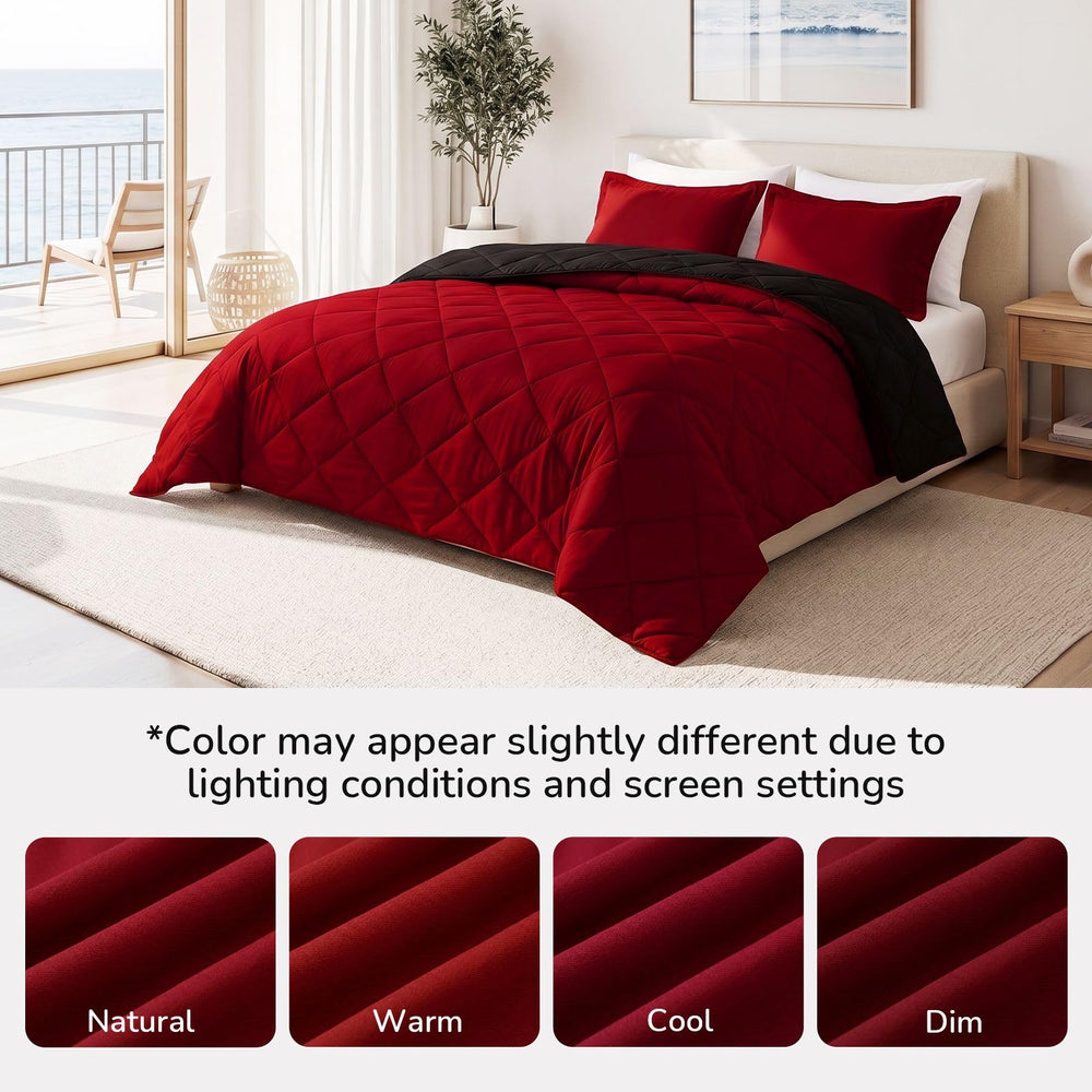 downluxe réversible recto noir verso rouge pour deux ambiances