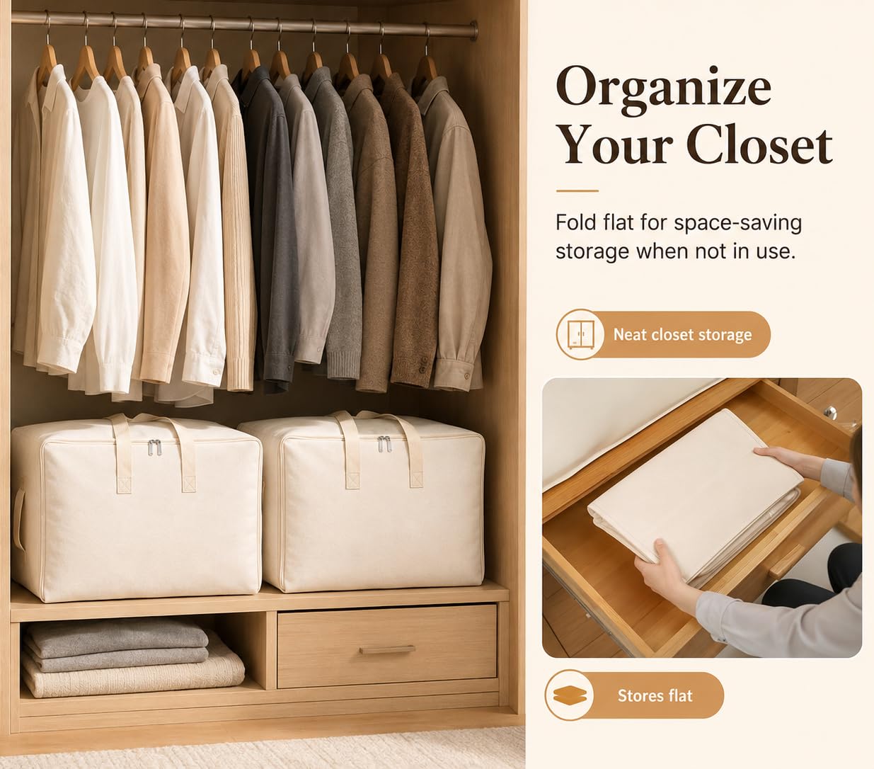 DoYiKe sac rangé dans placard optimisant organisation et gain de place