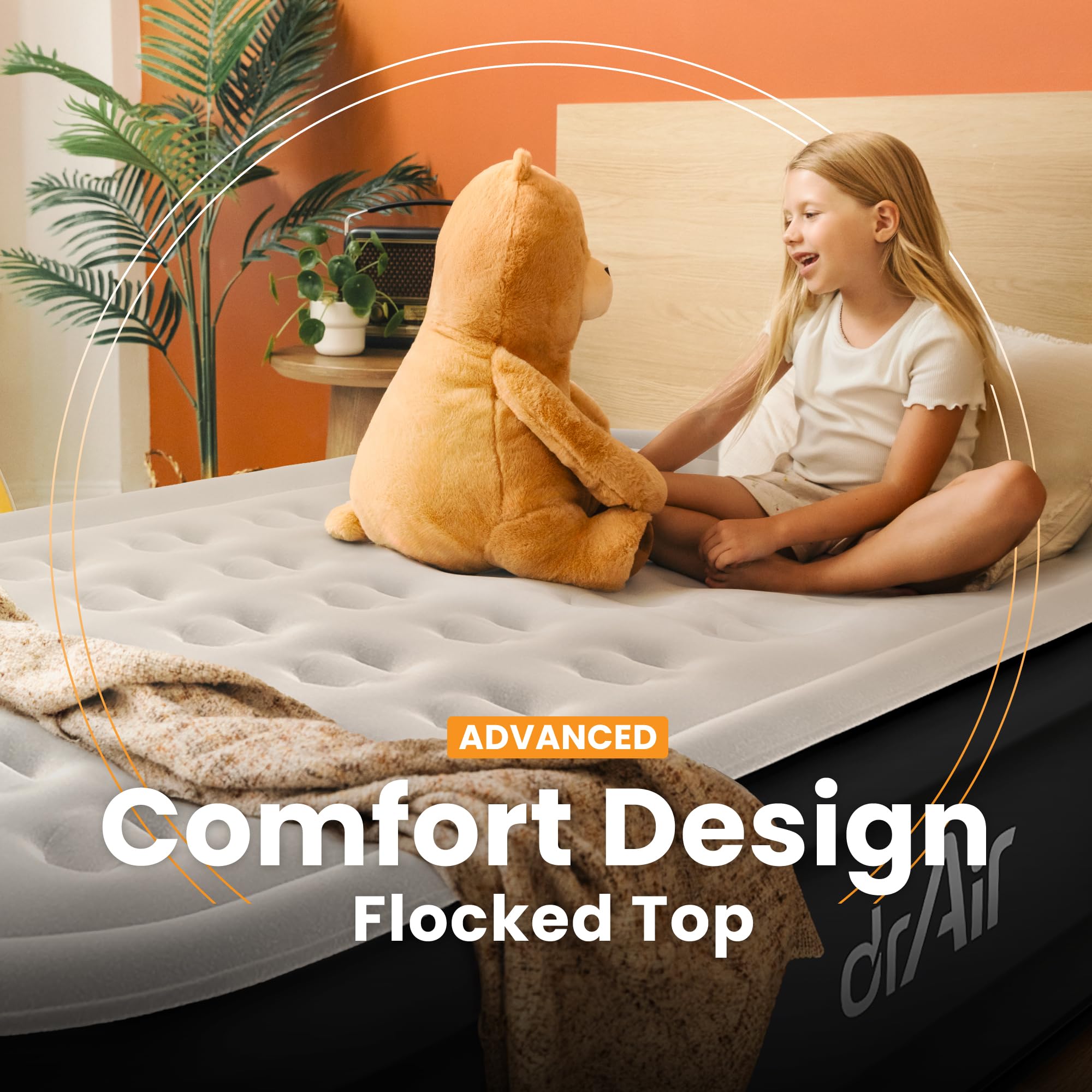 Dr. Air matelas installé en camping offrant confort proche d'un lit
