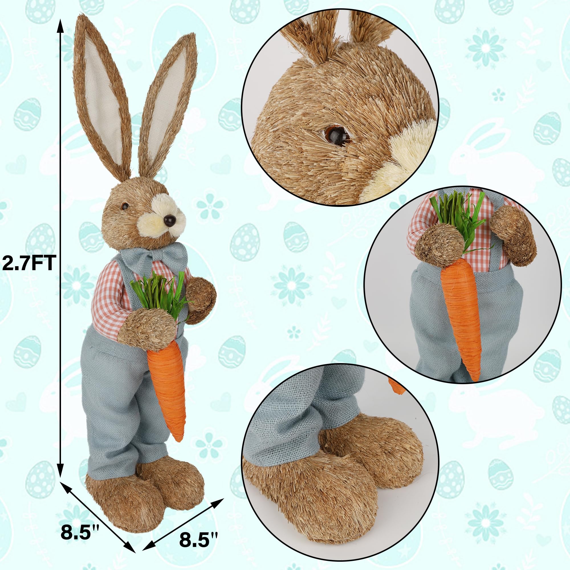 DR.DUDU détail carotte orange tenue par le lapin, ajoute une touche colorée
