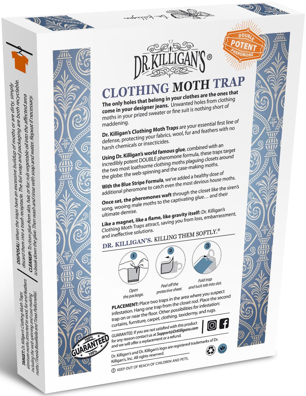 Dr. Killigan's surface contenant phéromone synthétique ciblant mâles