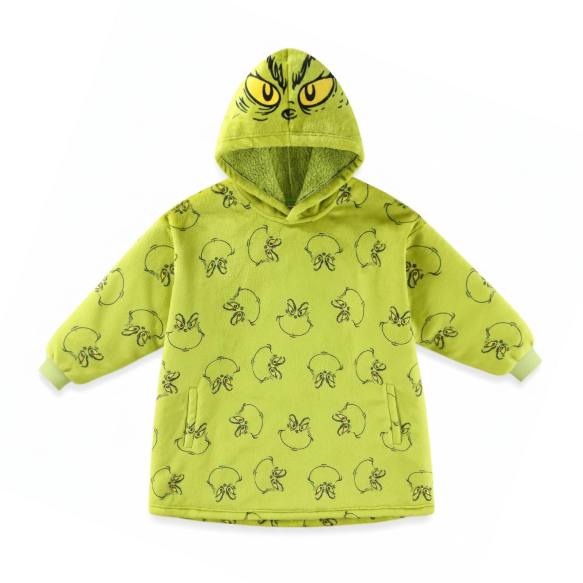 Dr. Seuss capuche 3D du Grinch montrant détails, amuse et protège la tête