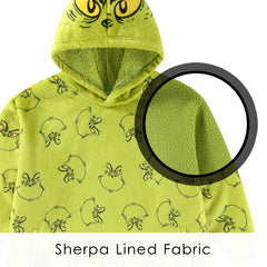 Dr. Seuss doublure sherpa serrée vue rapprochée, chaleur et douceur confort
