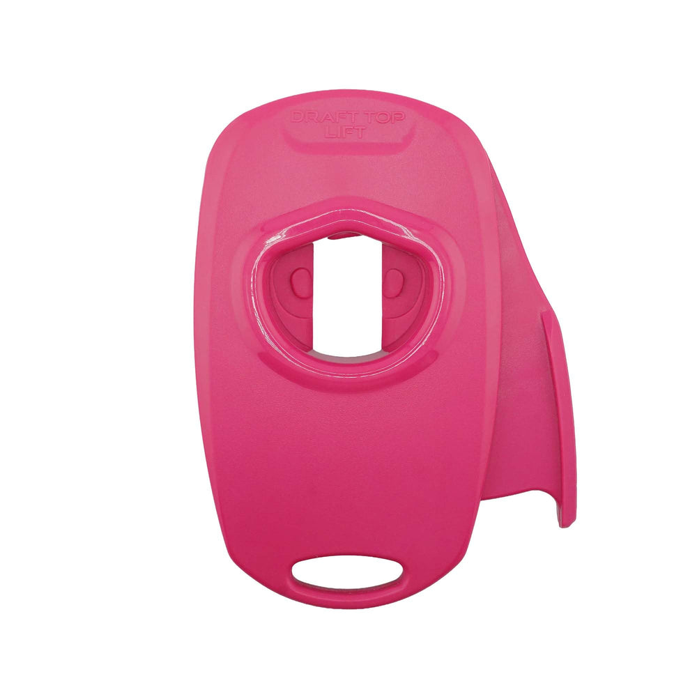 Draft Top devant emballage hot pink montrant accessoire pratique