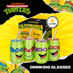 Dragon Glassware gros plan sur impression TMNT durable et colorée