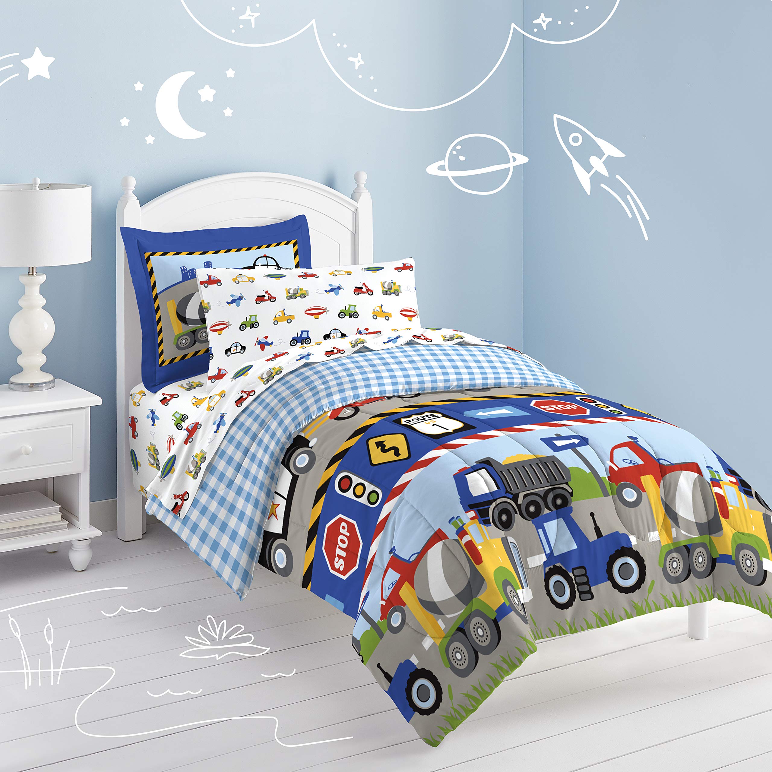dream FACTORY couette envers vichy bleu pour une option calme