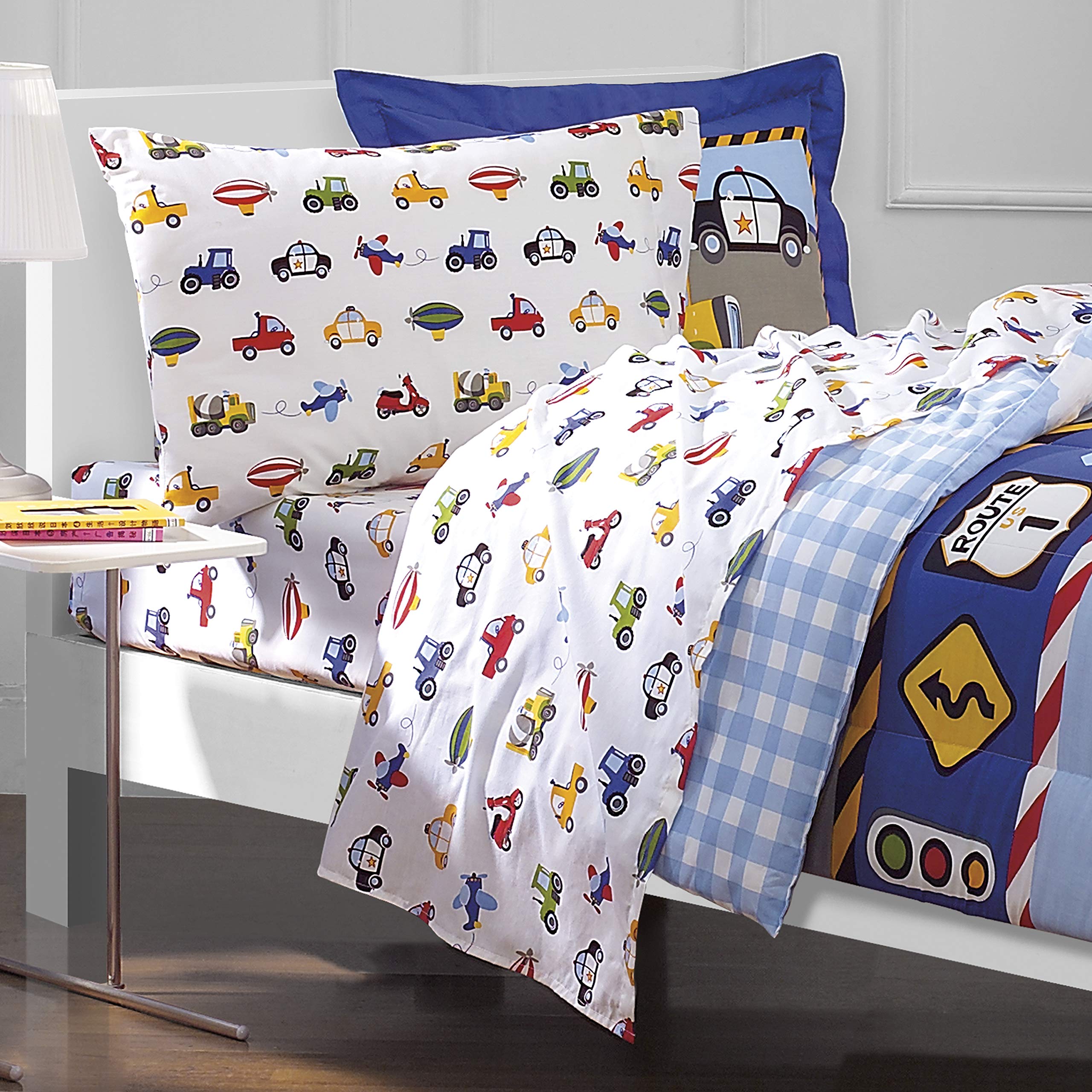 dream FACTORY drap plat motifs véhicules pour coordination facile