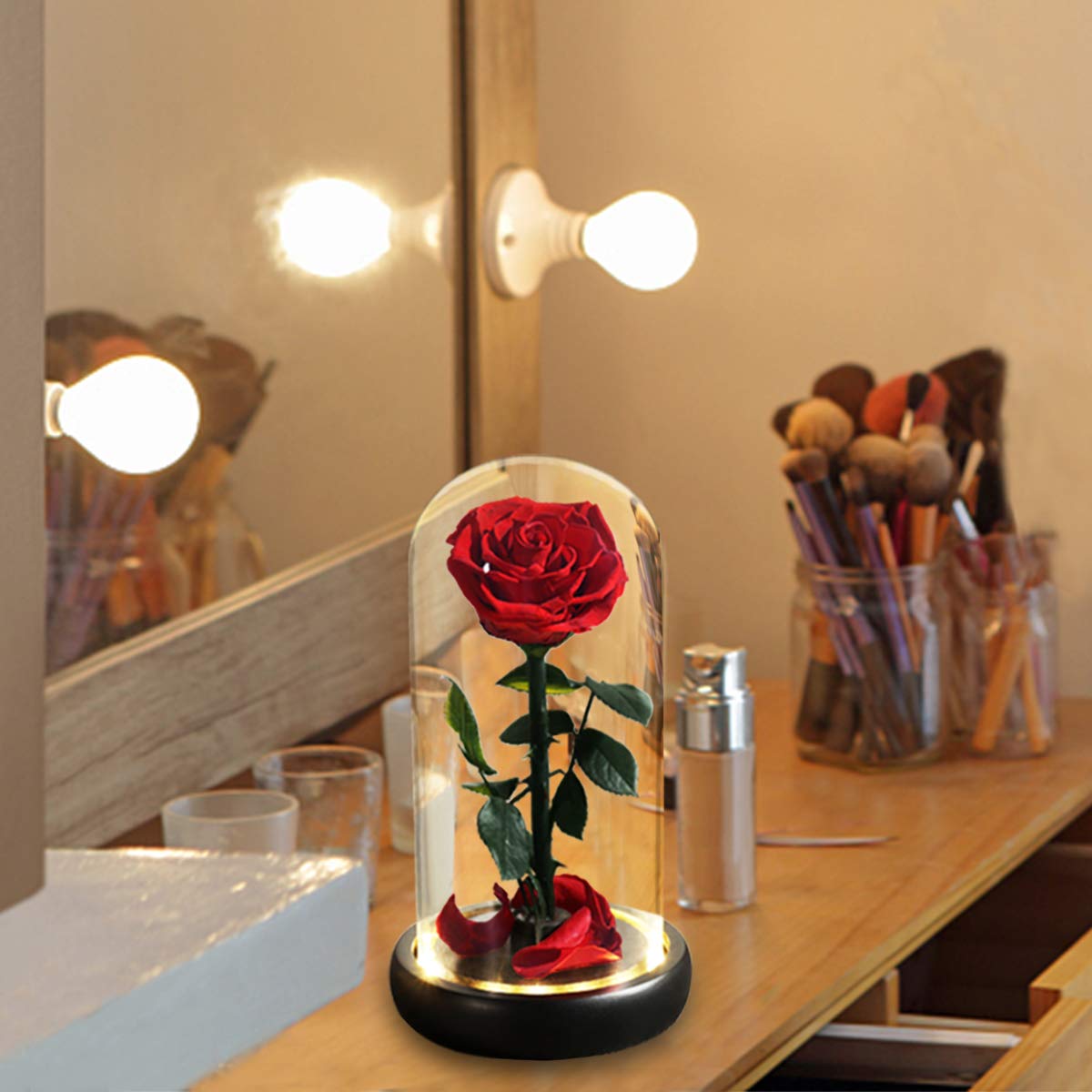 Dream of Flowers accessoires inclus : pétales décoratives et socle éclairé