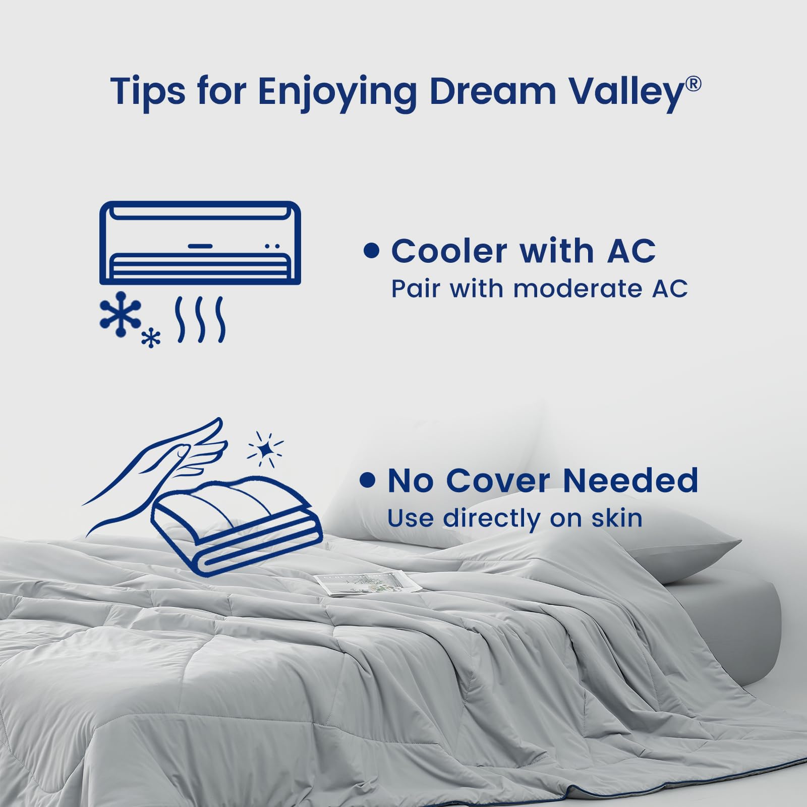 Dream Valley couette dans une chambre illustrant confort et design moderne