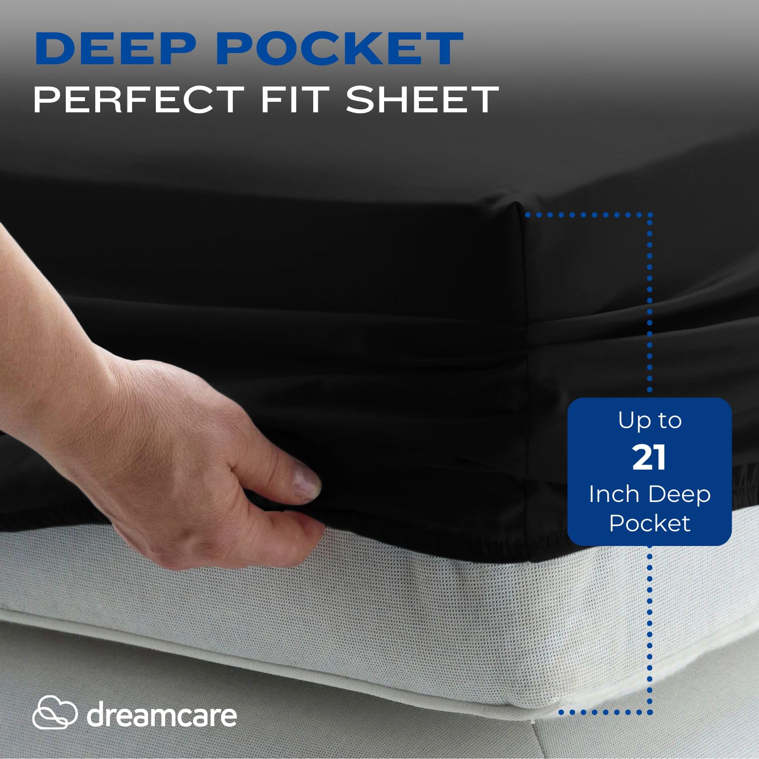 DREAMCARE coin renforcé du drap-housse assurant maintien sûr