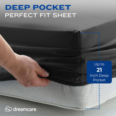 DREAMCARE gros plan du tissu microfibre, douceur et finition soignée
