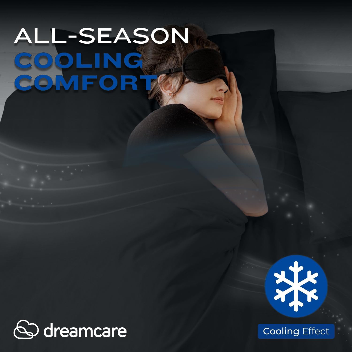 DREAMCARE lit fait avec draps gris foncé pour un look moderne en chambre