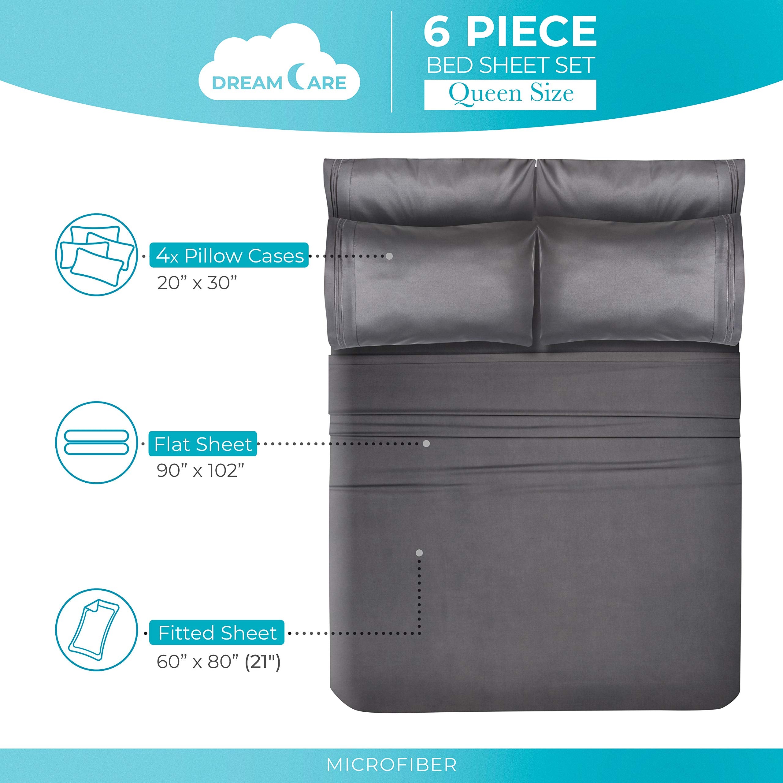 Parure DREAMCARE installée sur lit queen dans chambre, confort et style mis en valeur