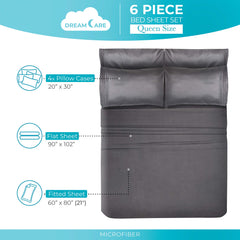 Parure DREAMCARE installée sur lit queen dans chambre, confort et style mis en valeur